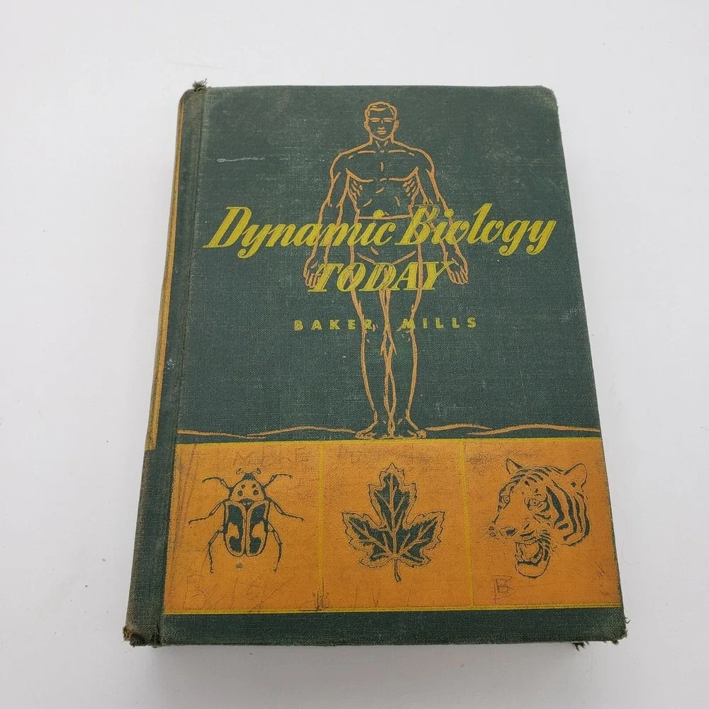 Dynamic Biology Today by Baker & Mills (HC,1948) Rand McNally & Company Great